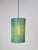 Vintage hanging lamp polyester sugar tube green sugar '60 cool tube design lamp, sugar confetti hanging lamp covered with...