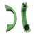 Art Deco Forest Green Bakelite Drawer Pulls W/ Chrome Strip, Set of 8 For Sale In Los Angeles - Image 6 of 6