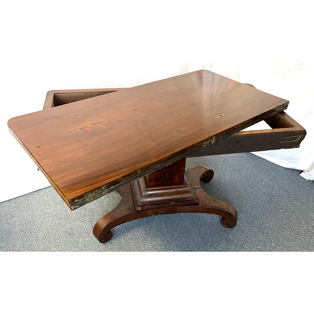 Antique Empire Era Mahogany Swivel Flip Top Game Table Chairish