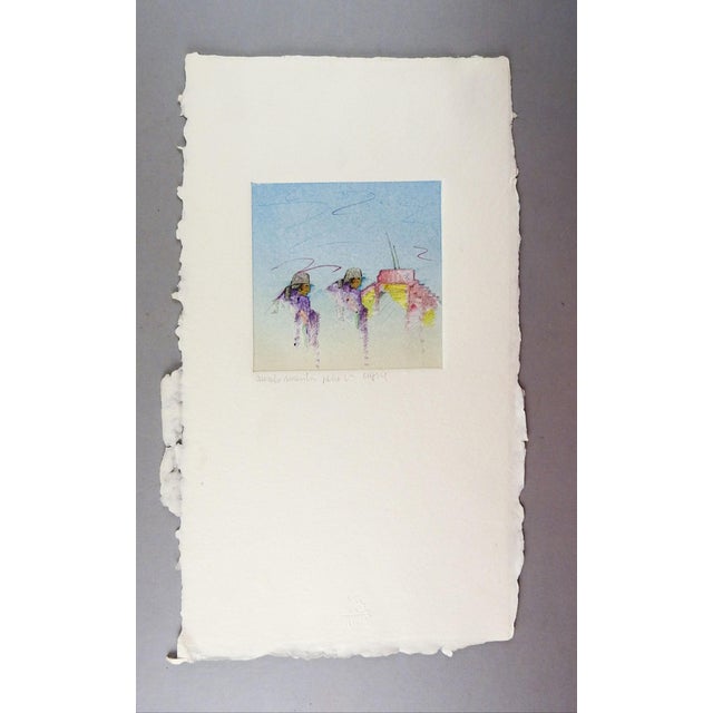 Late 20th Century Amado Pena Mixed Media Print For Sale - Image 4 of 5