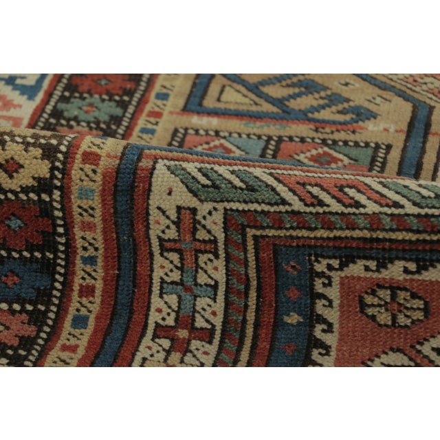 Antique Caucasian Rug With Shield Medallions & Guard Borders - Rug & Kilim For Sale - Image 9 of 9
