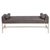 Contemporary Modern Leather Bench For Sale - Image 3 of 7
