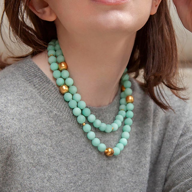 This Mint Green Necklace&nbsp; elevates your spirit and draws eyes toward you, capturing hearts with its fresh, ethereal...
