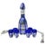 Baccarat Cobalt Cut-to-Clear Crystal and 950 Silver Liqueur Set, 1910, Set of 7 For Sale - Image 16 of 16