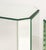 Group of Four Modern Mirrored Pedestal Tables, rectangular with canted corners. Largest: 17" H x 21" W x 13" D....
