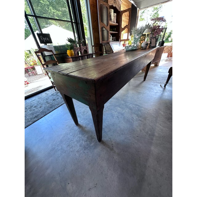 Early 19th Century Rustic Dough Bin Table From Maine For Sale - Image 11 of 12
