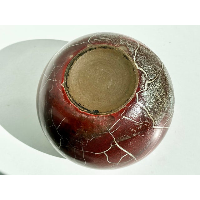 Studio Ceramic Vase in Spherical Shape by Uwe Schellbach, Germany, 1980s For Sale - Image 11 of 18
