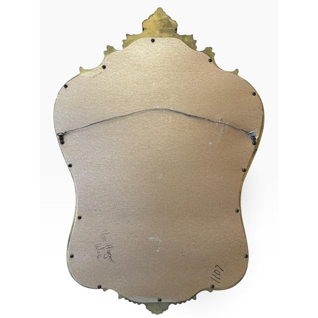 Glass Bassett Mirror Company Old World Hermosa Wall Mirror in Gold Leaf M2968 For Sale - Image 7 of 7
