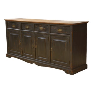 Patinated Pine Buffet, 1960s For Sale