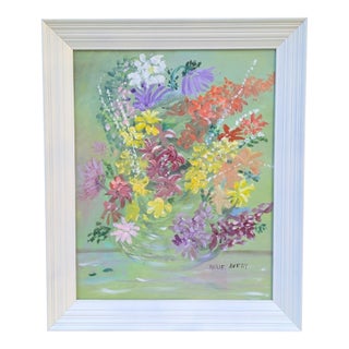 Vintage 1960s Original Botanical Still Life Painting Framed and Signed For Sale