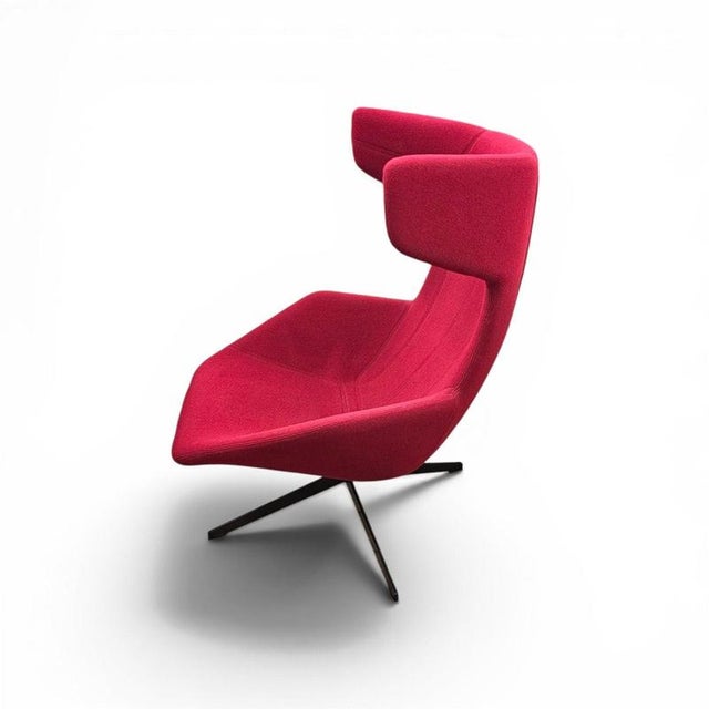 Vintage Lounge Chair in Red Wool by Alfredo Häberli, 2003 For Sale - Image 11 of 14