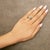 Early 21st Century 14K Yellow Gold Plated Sterling Silver 1/2 Cttw Diamond Cluster Spiral Bridal Set - Size 7 For Sale - Image 5 of 6