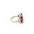 Art Deco Toi Et Moi Red Garnet Two Stone Ring for Women Set in 925 Silver - Size 6.5 For Sale - Image 3 of 12