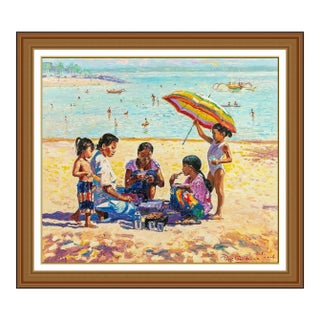 Mid 20th Century Lunch on the Beach, Pierre Guillaume For Sale