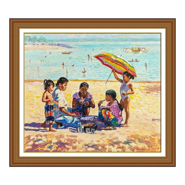 Mid 20th Century Lunch on the Beach, Pierre Guillaume For Sale