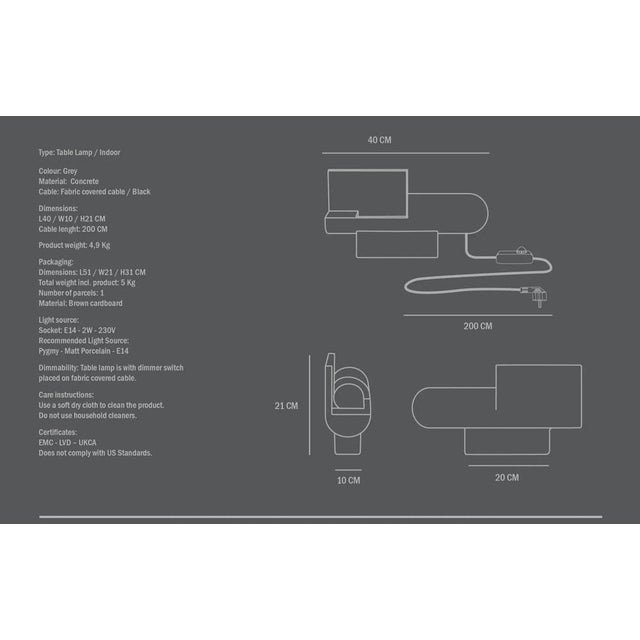 Brutalist Lamp in Concrete by Le Corbusier For Sale - Image 9 of 10