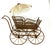 Museum-Quality 19th Century Victorian Wicker Baby Carriage with Original Lace Parasol - Heywood-Wakefield Style Step back...