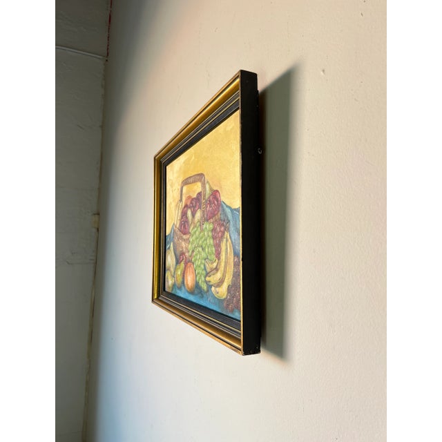 1970's A. Maxwell Fruit Basket - Still Life Oil Painting, Framed For Sale - Image 4 of 12