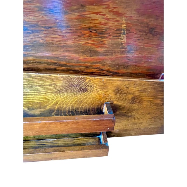 Brown Mid 20th Century Brutalist Style MCM Wood Bookcase Magazine Stand For Sale - Image 8 of 18