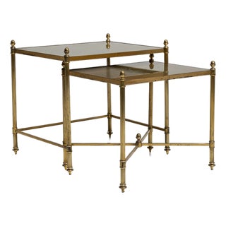 19th Century France Gold Metal Nesting Table For Sale