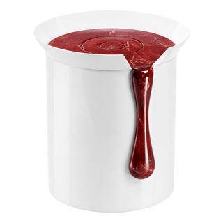 Melt Side Table in Lacquered Steel and Marble by Christophe Perichon For Sale