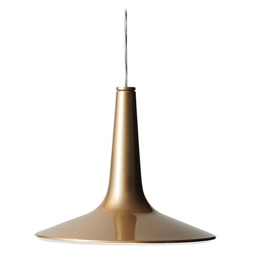 Metal Suspension Lamp in Satin Gold by Francesco Rota for Oluce For Sale - Image 7 of 7
