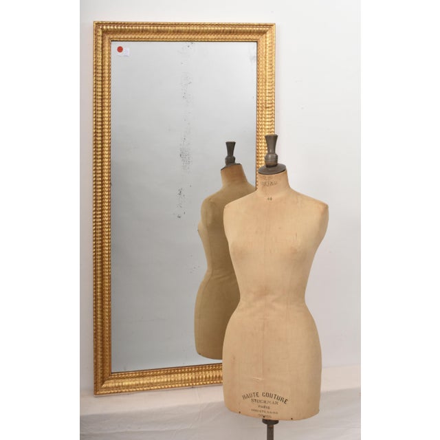 Antique Louis Philippe Rectangular Mirror with Gilded Frame For Sale - Image 3 of 11