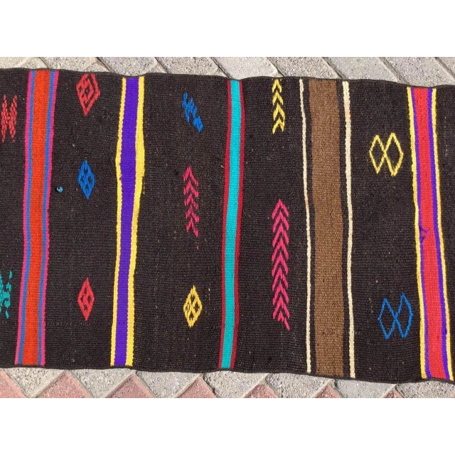 Mid-Century Modern Vintage Striped Turkish Kilim Runner - 24.5" X 118" For Sale - Image 3 of 11