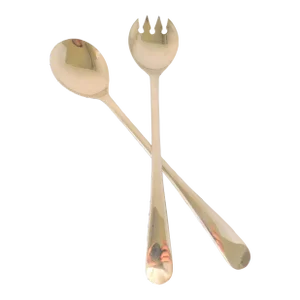 Italian Modern Silver Serving Fork and Spoon Set, Raimond, Made in Italy