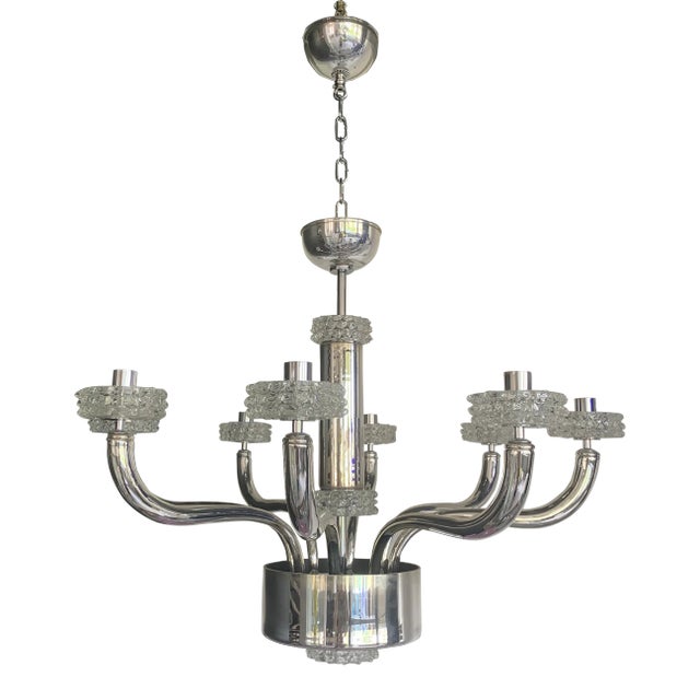 Contemporary Chandelier in Murano Glass With "Rostrato" Cup For Sale