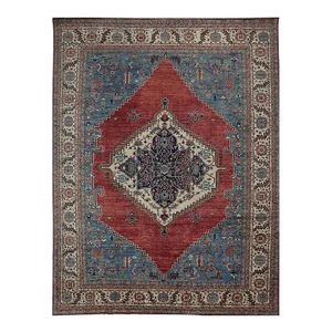 Handwoven Heriz Style Area Rug 10’6″ X 13’9″