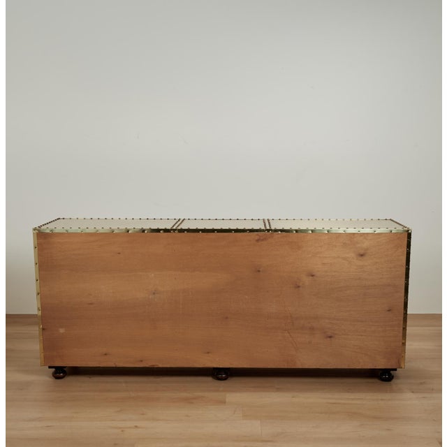 Vintage Sarreid Style Brass Triple Dresser For Sale - Image 16 of 17