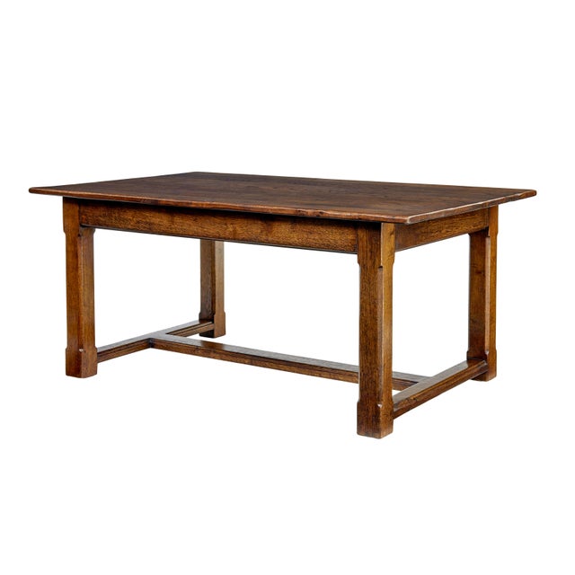 Wood Vintage Oak Refectory Table, 1990 For Sale - Image 7 of 8