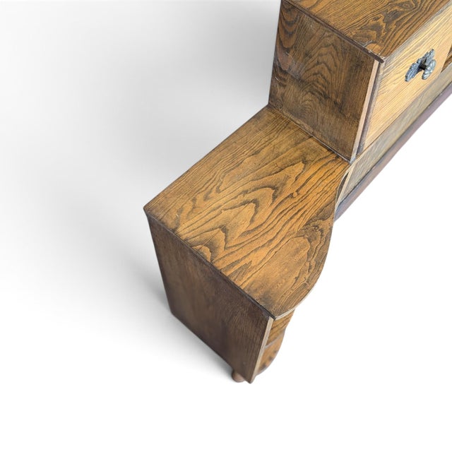 Vintage l.a. Period Furniture Headboard With Integrated Nightstands For Sale - Image 14 of 18