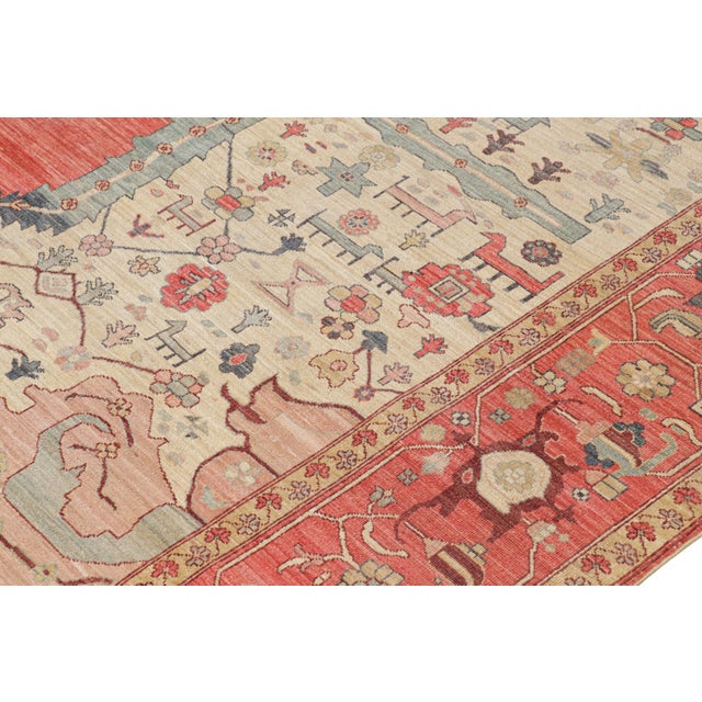 Textile Rug & Kilim’s Persian Bakshaish Style Rug in Red With Geometric Medallion For Sale - Image 7 of 8