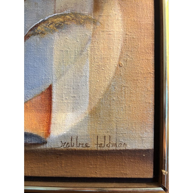 Original Oriental Style Floral Painting With Gold Leaf, Dated 1981 Signed For Sale - Image 4 of 15