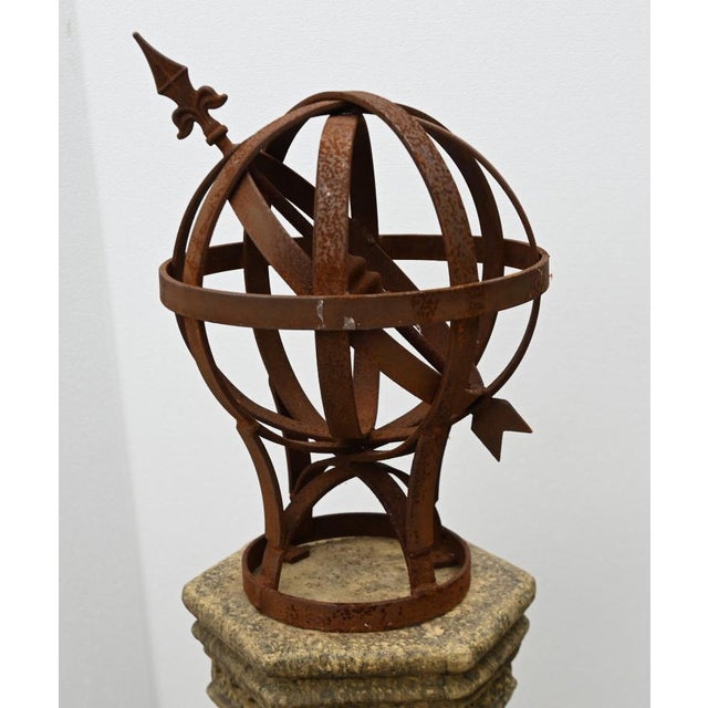 Garden Armillary Sphere in Cast Iron, 2000 For Sale - Image 3 of 5