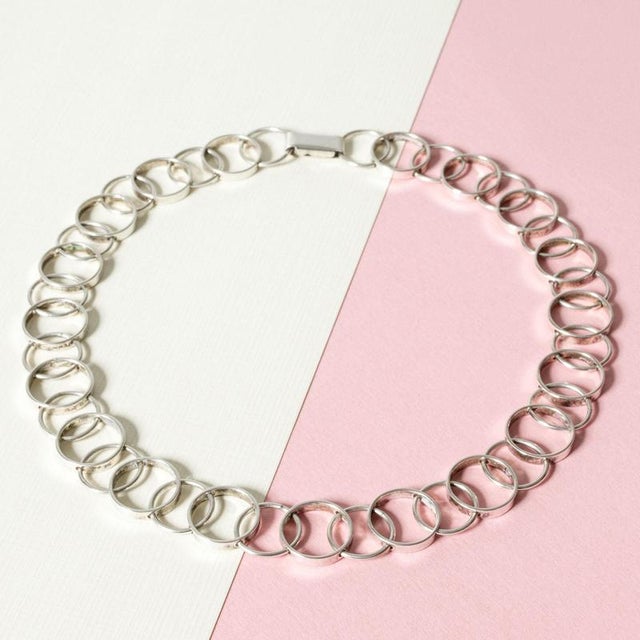 Mid-Century Silver Collier, 1962 For Sale - Image 4 of 7