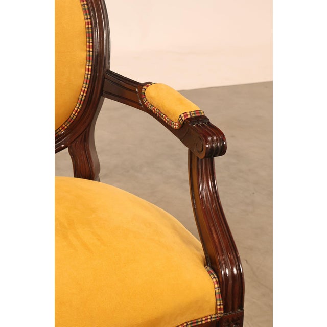 Wood Century Furniture French Louis XVI Style Set of Ten Oval Back Dining Chairs For Sale - Image 7 of 18