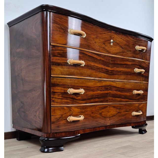 Three words that describe this Venetian Art Deco dresser\.Simple, Elegant, and Refined\. Entirely crafted from burl and...