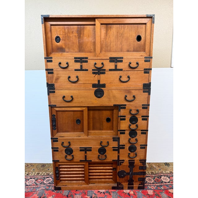 Design Plus Gallery presents a Merchant Chest, of Tansu, an Antique from Japan. This is a stunning two piece set that was...