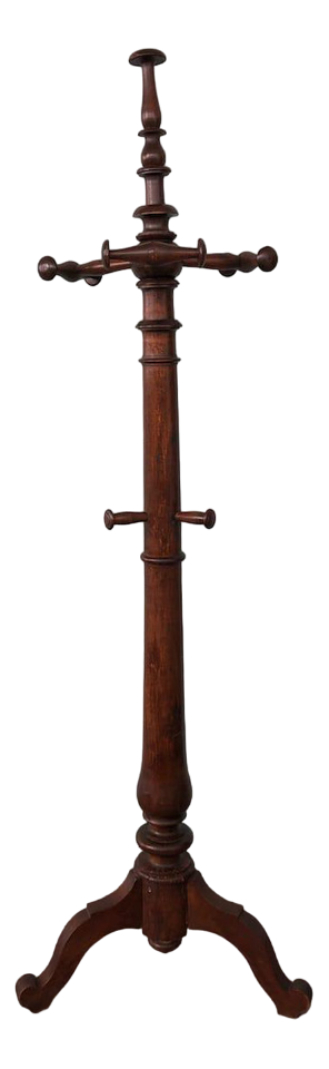 Antique Coat Rack in Walnut, 19th Century