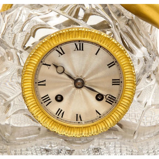An Exquisite French Empire Ormolu and Cut-Crystal Clock, C. 1815 For Sale - Image 16 of 17