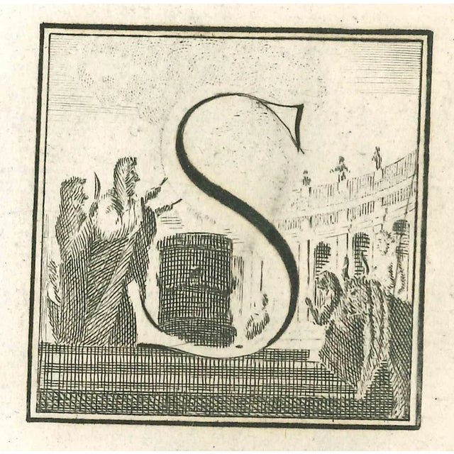 Letter of the Alphabet S, from the series "Antiquities of Herculaneum", is an etching on paper realized by Luigi...