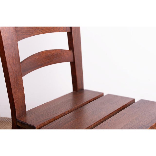 Large Brutalist Chairs in Oak from René Gabriel, 1950s, Set of 6 For Sale - Image 9 of 18