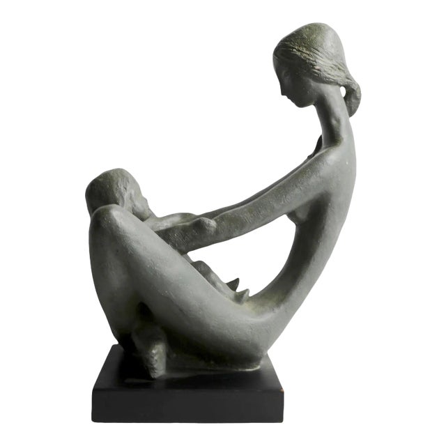 Mother and Child Sculpture by Austin Products Circa 1970's For Sale