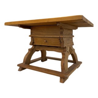 Antique Farmhouse Table in Oak Wood from Jogltisch For Sale