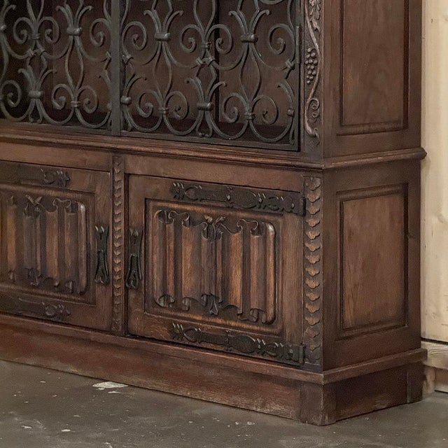 Antique French Gothic & Wrought Iron Bookcase ~ Bibliotheque From Toulouse For Sale - Image 14 of 18