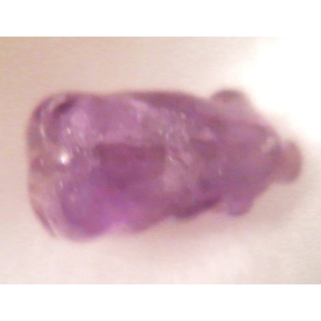Gemstone Miniature Hand-Carved Piglet of Amethyst Stone, Birth Stone for February! For Sale - Image 7 of 11