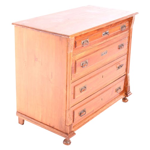 Antique Rustic Chest of Drawers in Pine, 1890s For Sale